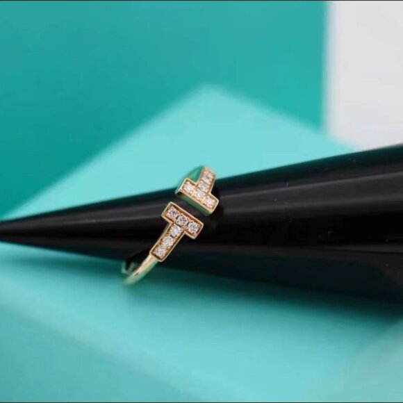 ‌Tiffany T Collection 18K Rose Gold Diamond Ring - Picture 4 of 4